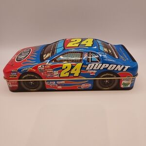 NASCAR Jeff Gordon #24 DuPont Collectible Metal 2001 Car Tin Empty. 8" Long